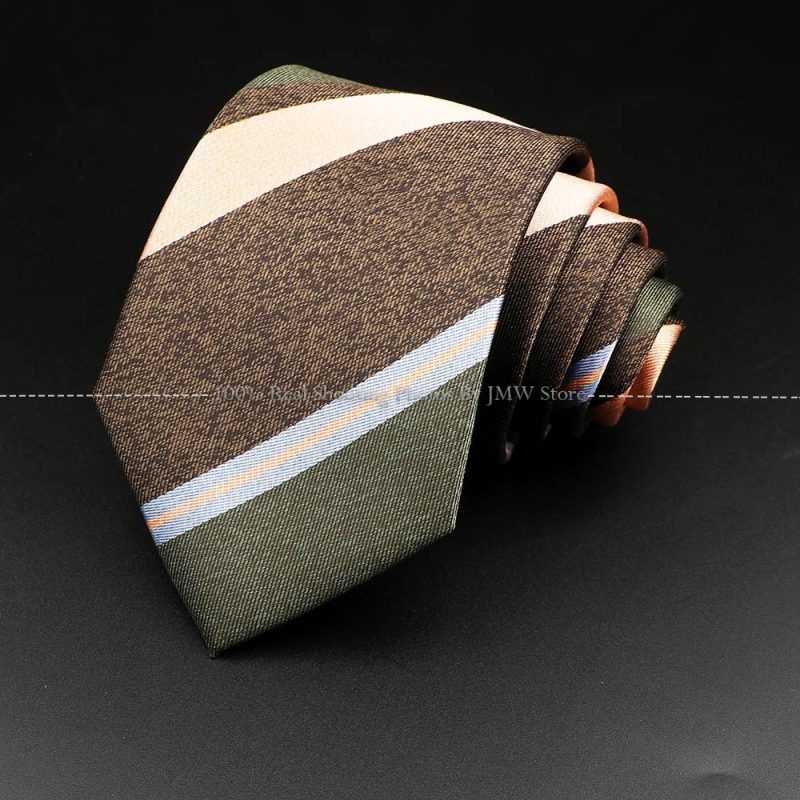 New Design Wedding Men Tie Brown Solid Striped Paisley Flower Neckties Men Business Dropshipping Groom Collar Accessories Gift - Image 34