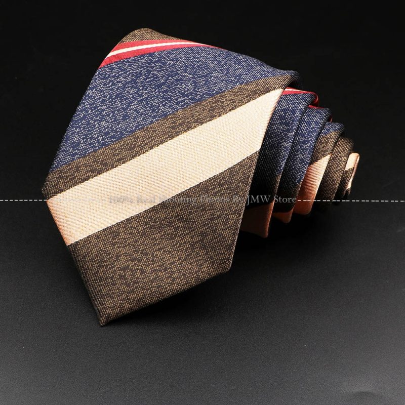 New Design Wedding Men Tie Brown Solid Striped Paisley Flower Neckties Men Business Dropshipping Groom Collar Accessories Gift - Image 35