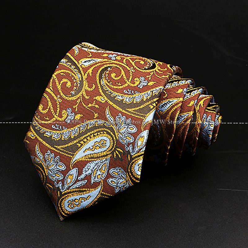 New Design Wedding Men Tie Brown Solid Striped Paisley Flower Neckties Men Business Dropshipping Groom Collar Accessories Gift - Image 40
