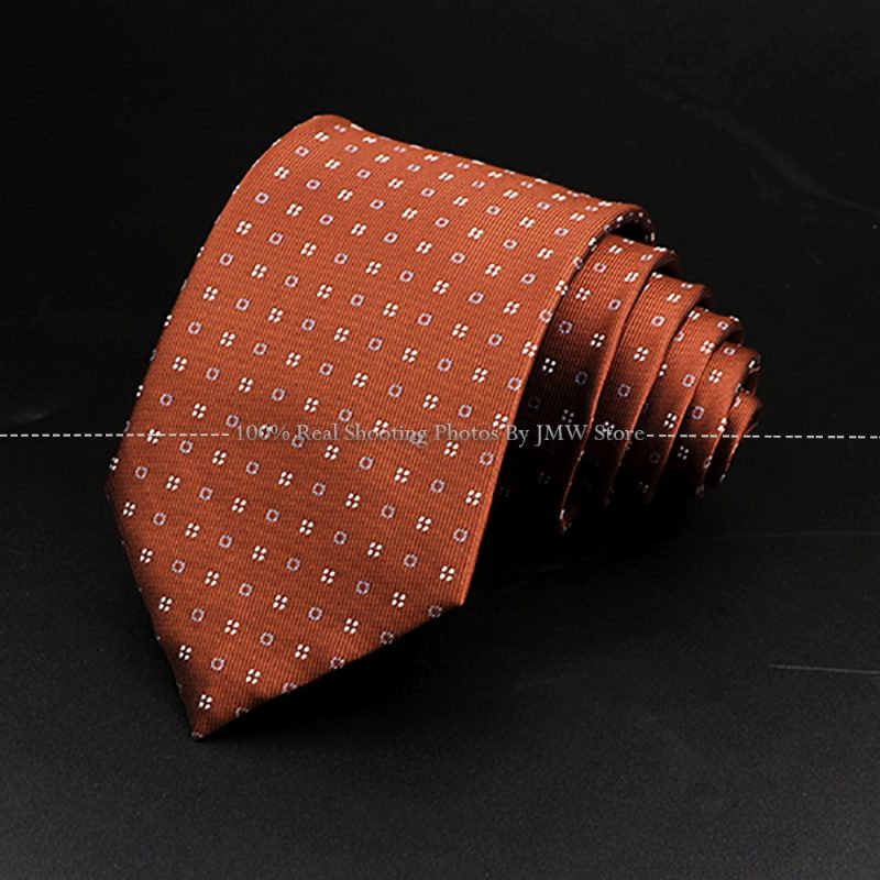 New Design Wedding Men Tie Brown Solid Striped Paisley Flower Neckties Men Business Dropshipping Groom Collar Accessories Gift - Image 41