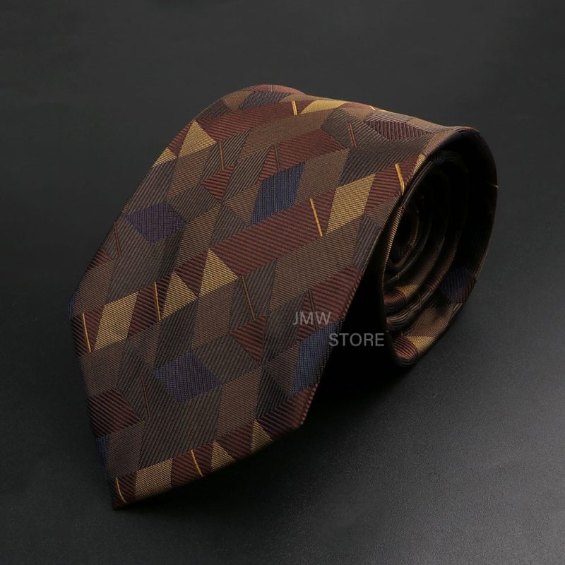 New Design Wedding Men Tie Brown Solid Striped Paisley Flower Neckties Men Business Dropshipping Groom Collar Accessories Gift - Image 53