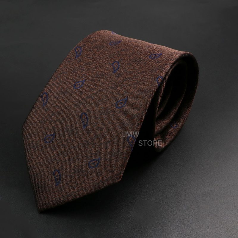 New Design Wedding Men Tie Brown Solid Striped Paisley Flower Neckties Men Business Dropshipping Groom Collar Accessories Gift - Image 55