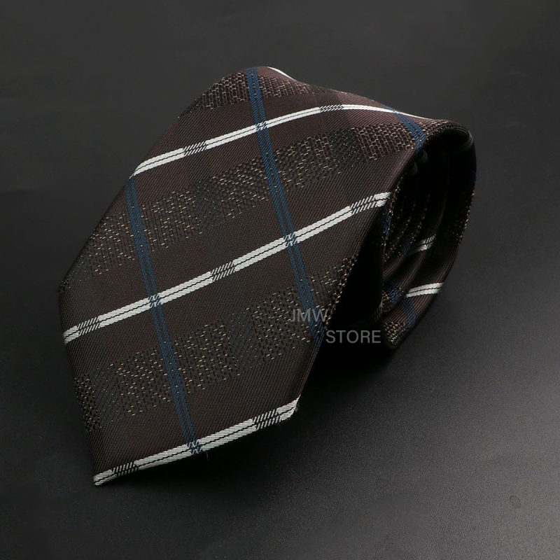 New Design Wedding Men Tie Brown Solid Striped Paisley Flower Neckties Men Business Dropshipping Groom Collar Accessories Gift - Image 57