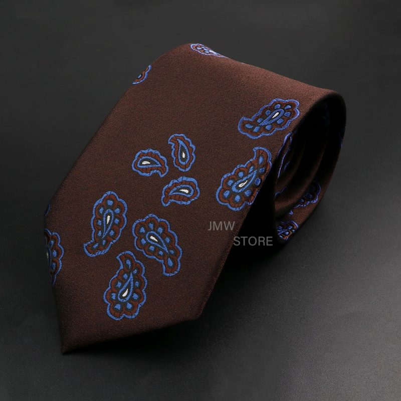 New Design Wedding Men Tie Brown Solid Striped Paisley Flower Neckties Men Business Dropshipping Groom Collar Accessories Gift - Image 58