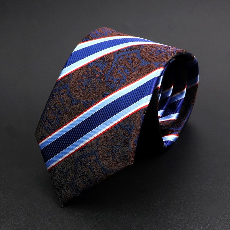 New Design Wedding Men Tie Brown Solid Striped Paisley Flower Neckties Men Business Dropshipping Groom Collar Accessories Gift - Image 59