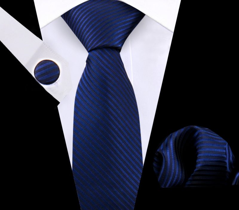 Luxury Plaid Tie For Mens Necktie Handkerchief Pocket Square Cufflinks Set Jacquard Woven Ties Wedding Business Accessories - Image 8