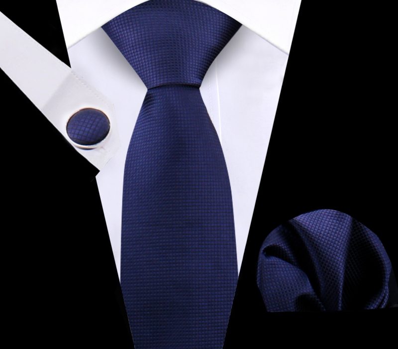 Luxury Plaid Tie For Mens Necktie Handkerchief Pocket Square Cufflinks Set Jacquard Woven Ties Wedding Business Accessories - Image 14