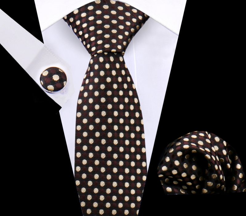 Luxury Plaid Tie For Mens Necktie Handkerchief Pocket Square Cufflinks Set Jacquard Woven Ties Wedding Business Accessories - Image 17