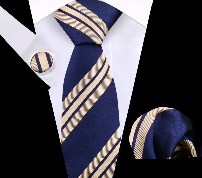 Luxury Plaid Tie For Mens Necktie Handkerchief Pocket Square Cufflinks Set Jacquard Woven Ties Wedding Business Accessories - Image 18