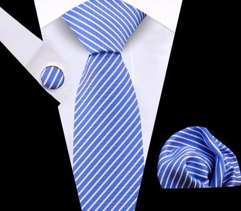 Luxury Plaid Tie For Mens Necktie Handkerchief Pocket Square Cufflinks Set Jacquard Woven Ties Wedding Business Accessories - Image 28
