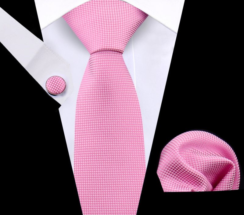 Luxury Plaid Tie For Mens Necktie Handkerchief Pocket Square Cufflinks Set Jacquard Woven Ties Wedding Business Accessories - Image 31