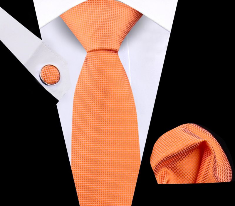 Luxury Plaid Tie For Mens Necktie Handkerchief Pocket Square Cufflinks Set Jacquard Woven Ties Wedding Business Accessories - Image 35