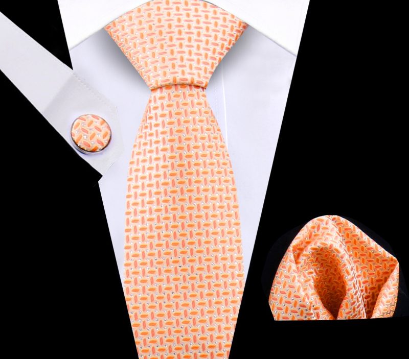 Luxury Plaid Tie For Mens Necktie Handkerchief Pocket Square Cufflinks Set Jacquard Woven Ties Wedding Business Accessories - Image 36