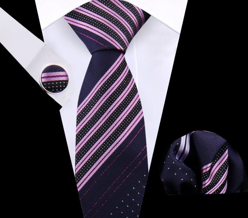 Luxury Plaid Tie For Mens Necktie Handkerchief Pocket Square Cufflinks Set Jacquard Woven Ties Wedding Business Accessories - Image 37