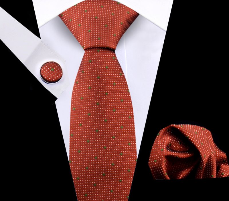 Luxury Plaid Tie For Mens Necktie Handkerchief Pocket Square Cufflinks Set Jacquard Woven Ties Wedding Business Accessories - Image 38