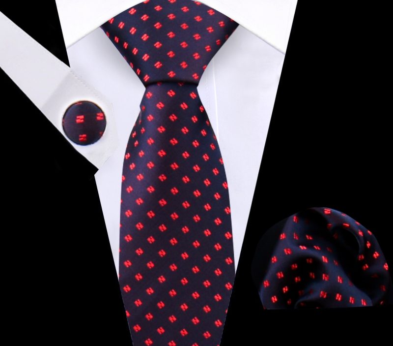 Luxury Plaid Tie For Mens Necktie Handkerchief Pocket Square Cufflinks Set Jacquard Woven Ties Wedding Business Accessories - Image 54