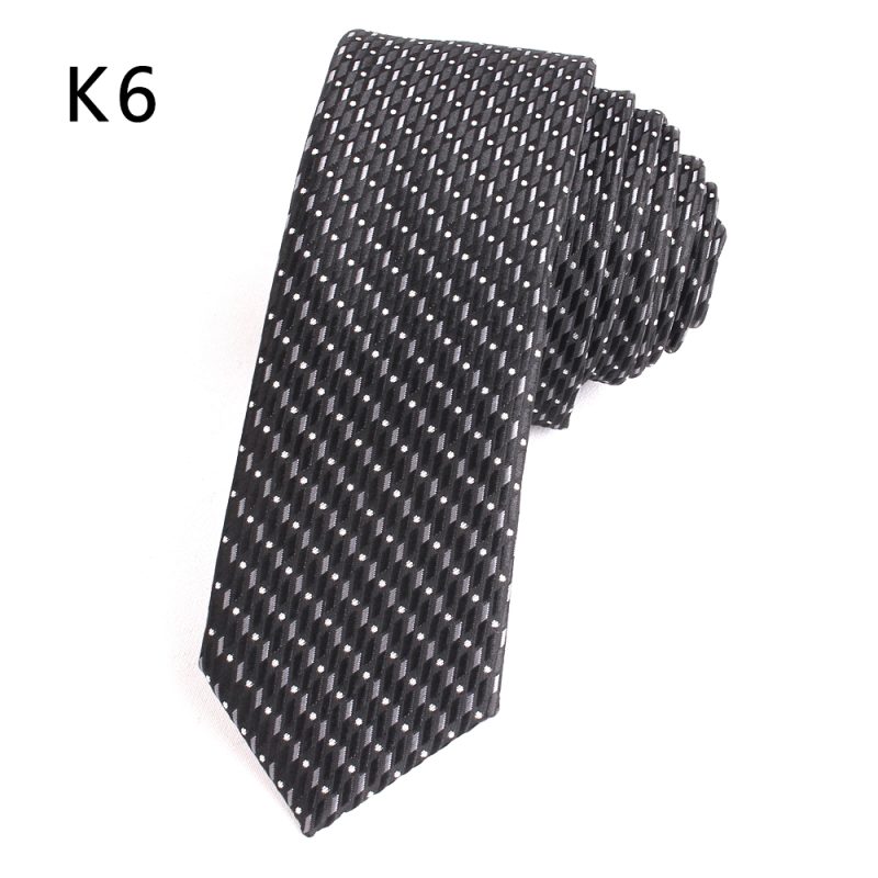 New Men's Casual Slim Ties Classic Polyester Woven Party Neckties Fashion Plaid Dots Man Neck Tie For Wedding Business Male Tie - Image 35