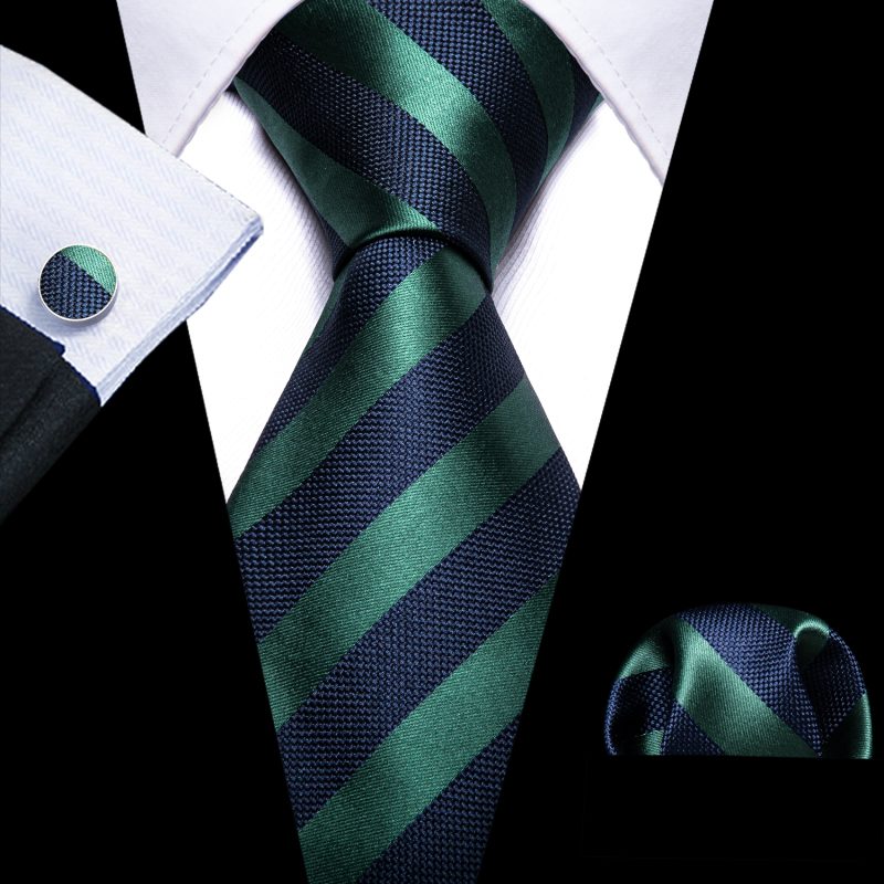 Luxury Silk Mens Ties Set Black Green Leaves Floral Neck Tie Handkerchief Cufflinks Set Wedding Business Party Barry·Wang 5938 - Image 60