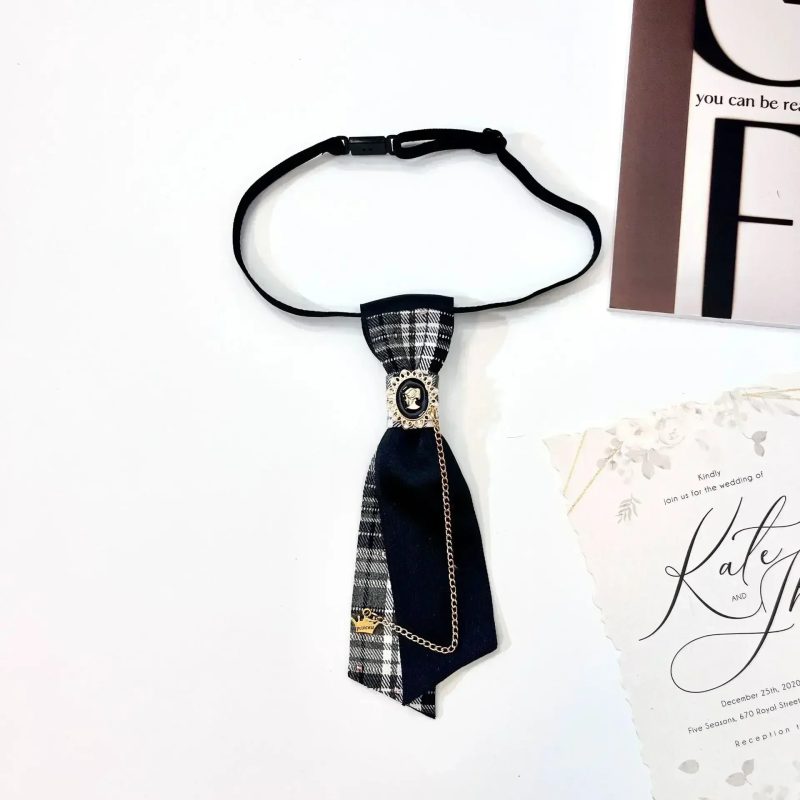 Vintage Small Bow Tie Men Women's College Style Suit Shirt Sweater Accessories Handmade Ribbon Rhinestone Collar Flowers Ties - Image 8