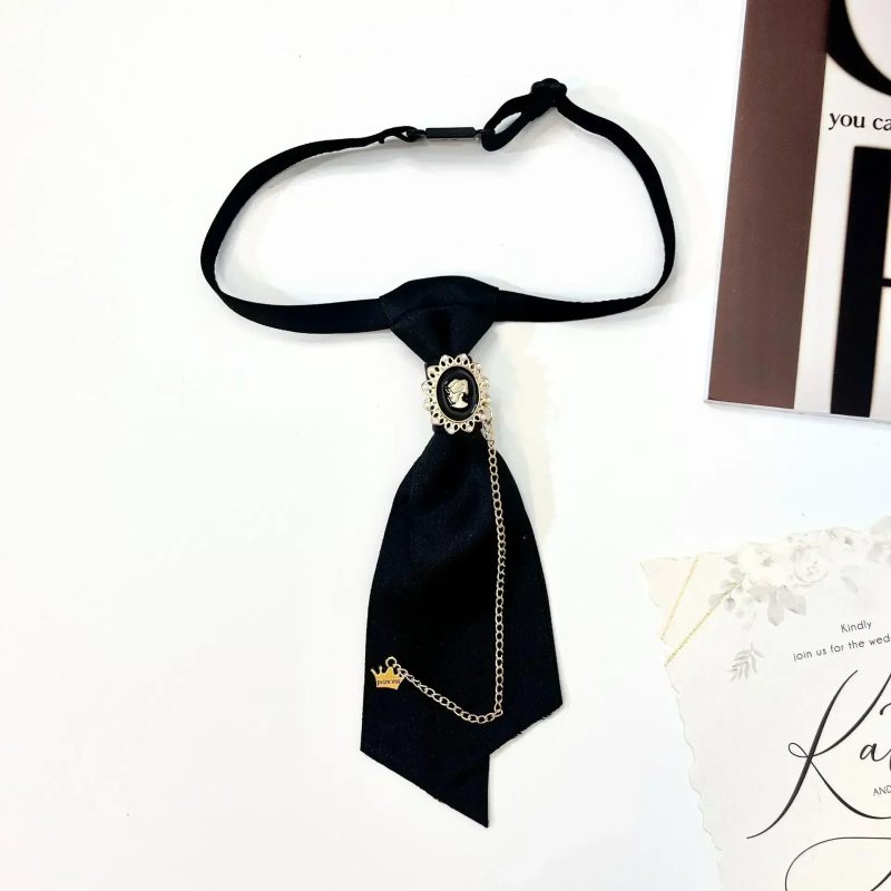 Vintage Small Bow Tie Men Women's College Style Suit Shirt Sweater Accessories Handmade Ribbon Rhinestone Collar Flowers Ties - Image 9