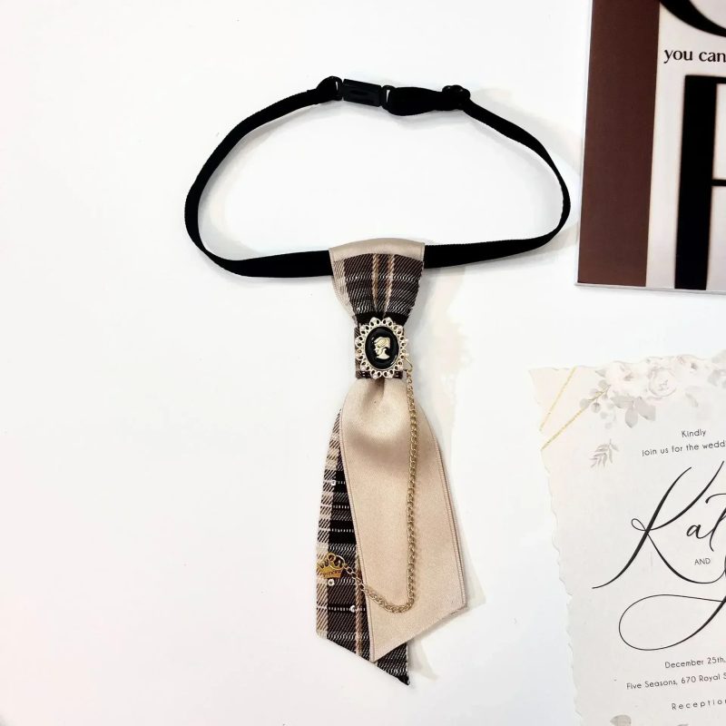 Vintage Small Bow Tie Men Women's College Style Suit Shirt Sweater Accessories Handmade Ribbon Rhinestone Collar Flowers Ties - Image 12