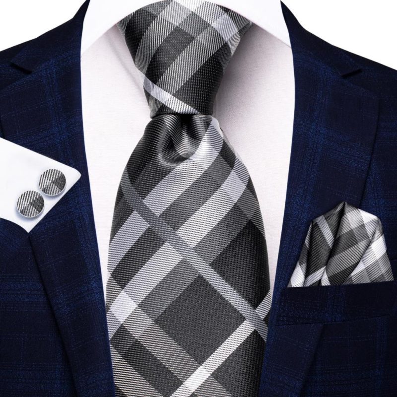 Hi-Tie Blue Business Solid 100% Silk Men's Tie NeckTie 8.5cm Ties for Men Formal Luxury Wedding High Quality Gravata - Image 18