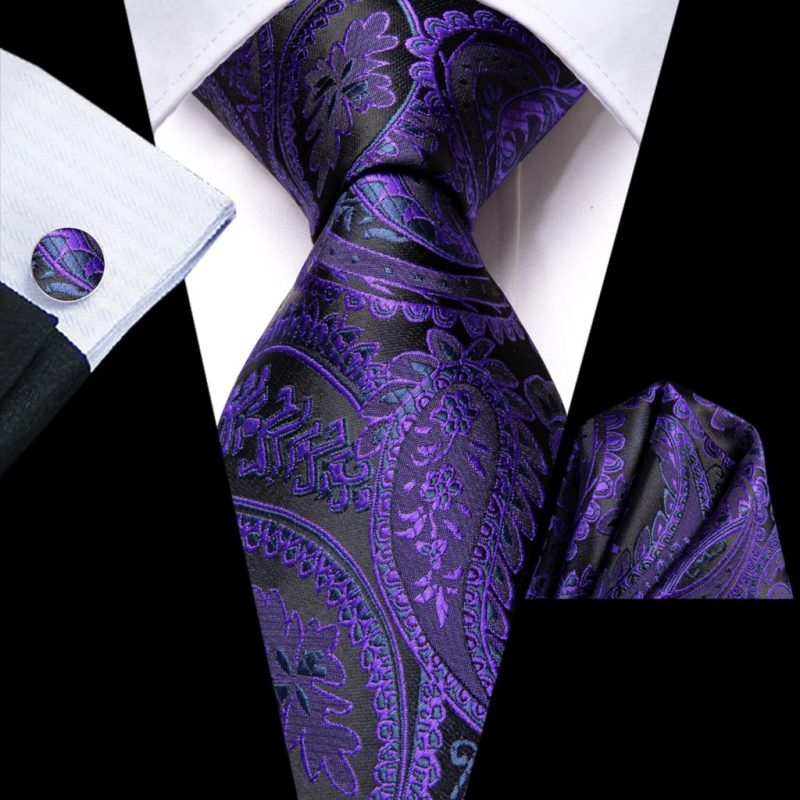 Hi-Tie Blue Business Solid 100% Silk Men's Tie NeckTie 8.5cm Ties for Men Formal Luxury Wedding High Quality Gravata - Image 22