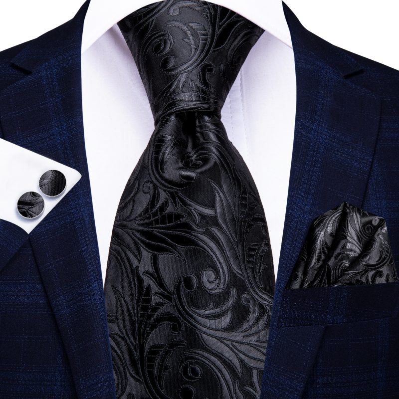 Hi-Tie Blue Business Solid 100% Silk Men's Tie NeckTie 8.5cm Ties for Men Formal Luxury Wedding High Quality Gravata - Image 31