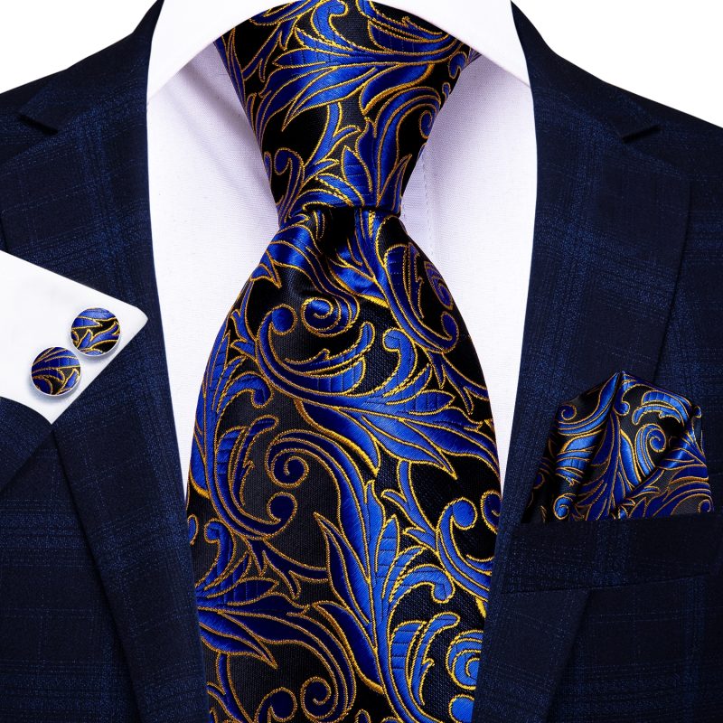 Hi-Tie Blue Business Solid 100% Silk Men's Tie NeckTie 8.5cm Ties for Men Formal Luxury Wedding High Quality Gravata - Image 32