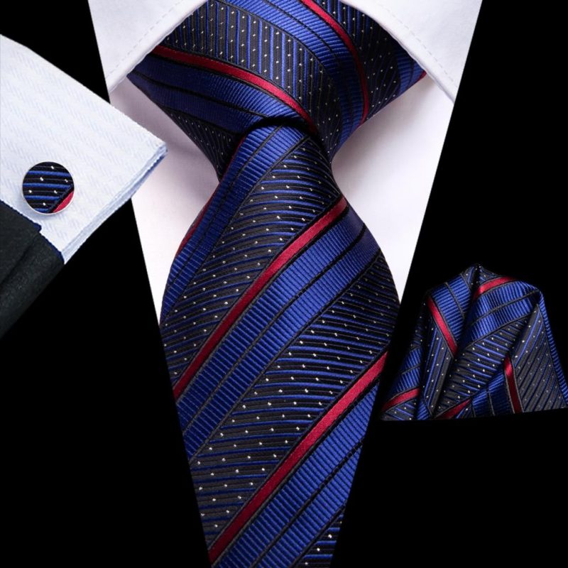 Hi-Tie Blue Business Solid 100% Silk Men's Tie NeckTie 8.5cm Ties for Men Formal Luxury Wedding High Quality Gravata - Image 36