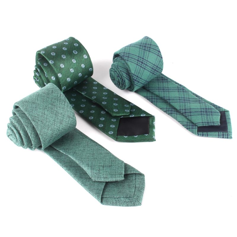 Green Color Neck Ties For Men Women Wedding Tie For Groom Slim Ties Boy Girls Skinny Necktie Gravata Wedding Neckties Gifts - Image 2
