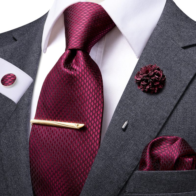 Hi-Tie Yellow Brown Paisley Tie For Men Silk Men's Tie Clip Gift For Men Luxury Necktie Hanky Cufflinks Set Formal Wedding - Image 10