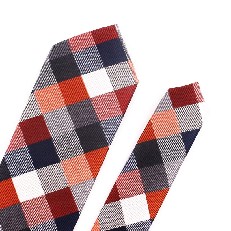 New Jacquard Woven Neck Tie For Men Classic Check Ties Fashion Polyester Mens Necktie For Wedding Business Suit Plaid Tie - Image 6