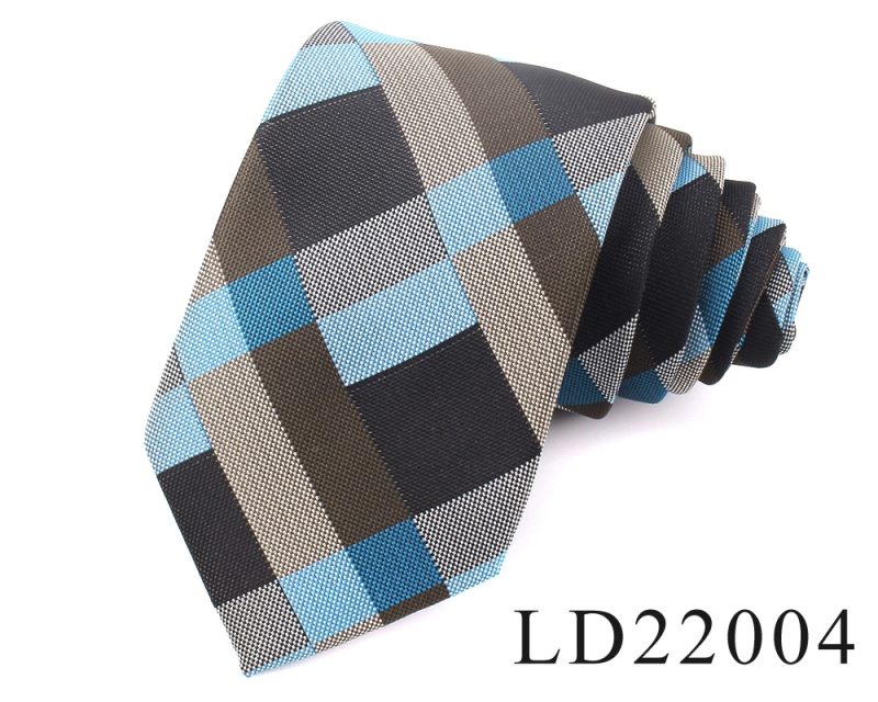 New Jacquard Woven Neck Tie For Men Classic Check Ties Fashion Polyester Mens Necktie For Wedding Business Suit Plaid Tie - Image 11