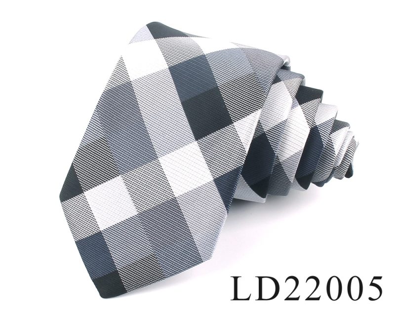 New Jacquard Woven Neck Tie For Men Classic Check Ties Fashion Polyester Mens Necktie For Wedding Business Suit Plaid Tie - Image 12