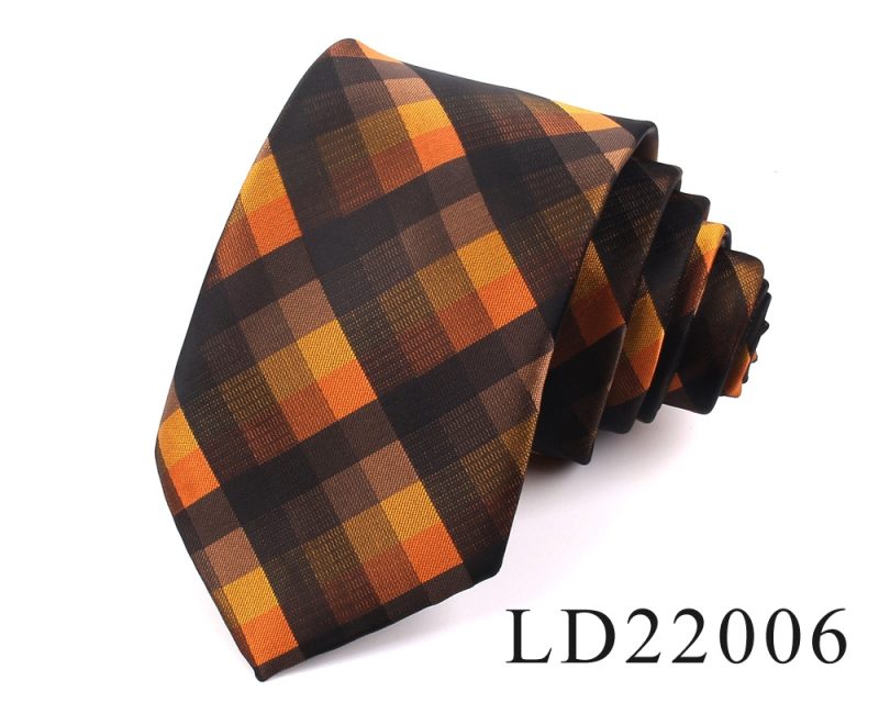 New Jacquard Woven Neck Tie For Men Classic Check Ties Fashion Polyester Mens Necktie For Wedding Business Suit Plaid Tie - Image 13