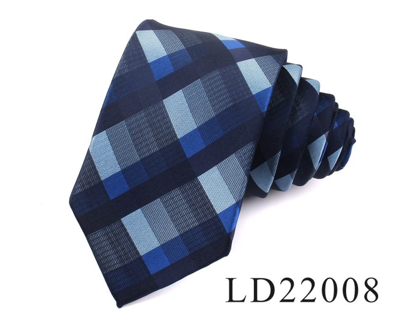 New Jacquard Woven Neck Tie For Men Classic Check Ties Fashion Polyester Mens Necktie For Wedding Business Suit Plaid Tie - Image 14
