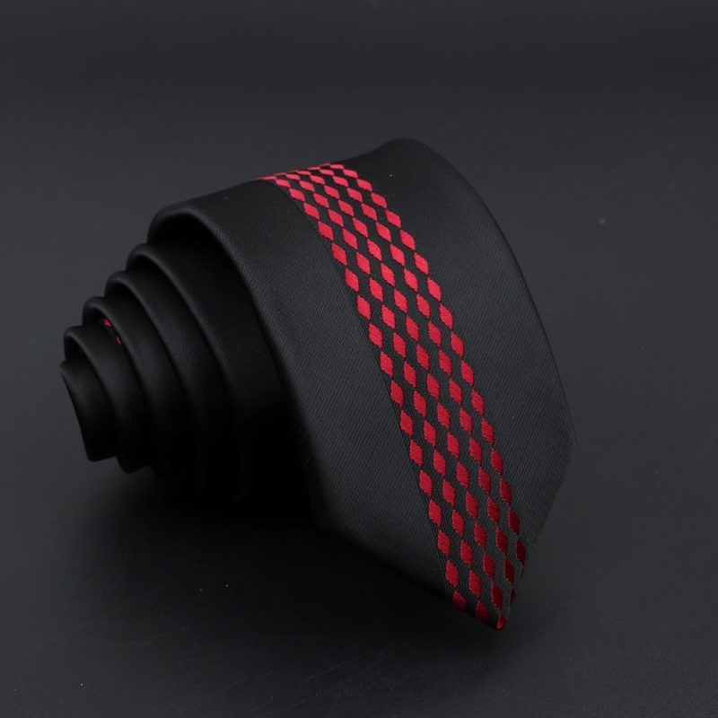 Fashion Jacquard Red Grey Necktie 6cm Floral Plaid Patchwork Polyester Male Skinny Party Business Tie Suit Shirt Accessory Gift - Image 13