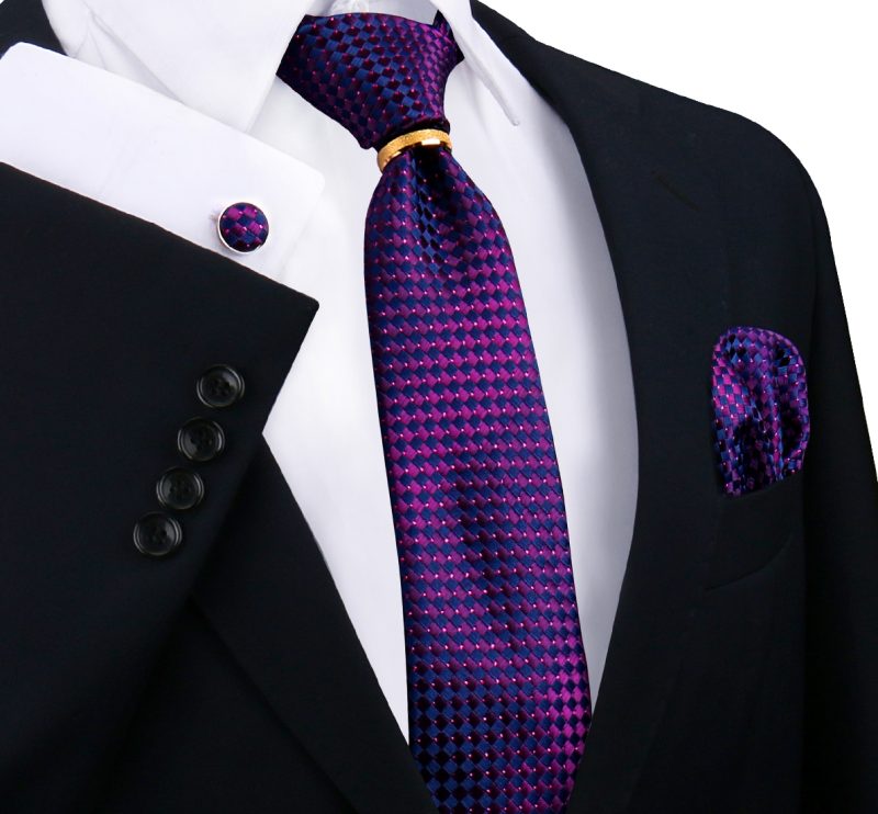 Luxury 100% Silk Tie For Mens Necktie Handkerchief Pocket Square Cufflink with Ring Brooch Set Wedding Business Ties Accessories - Image 14