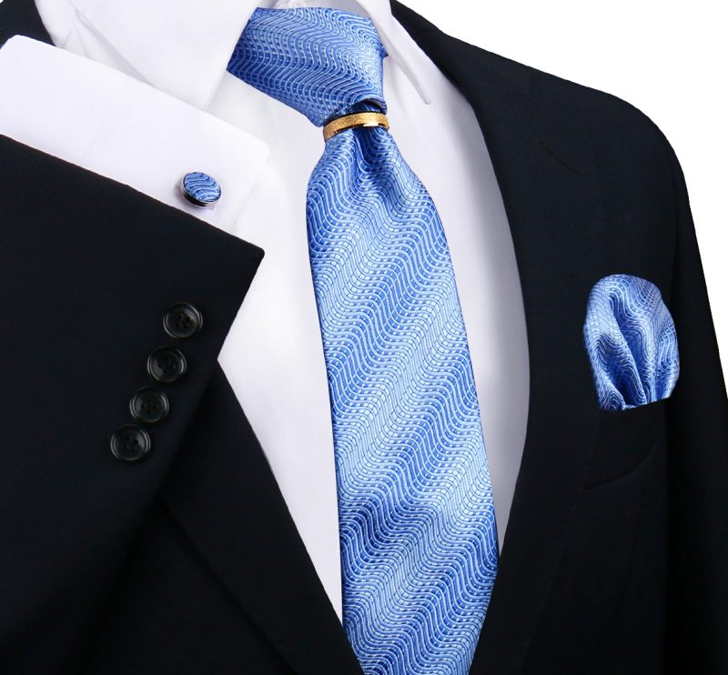 Luxury 100% Silk Tie For Mens Necktie Handkerchief Pocket Square Cufflink with Ring Brooch Set Wedding Business Ties Accessories - Image 15