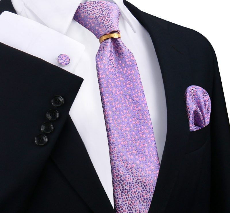 Luxury 100% Silk Tie For Mens Necktie Handkerchief Pocket Square Cufflink with Ring Brooch Set Wedding Business Ties Accessories - Image 23