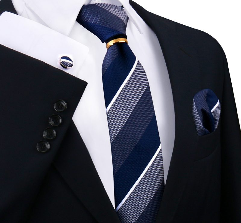 Luxury 100% Silk Tie For Mens Necktie Handkerchief Pocket Square Cufflink with Ring Brooch Set Wedding Business Ties Accessories - Image 33