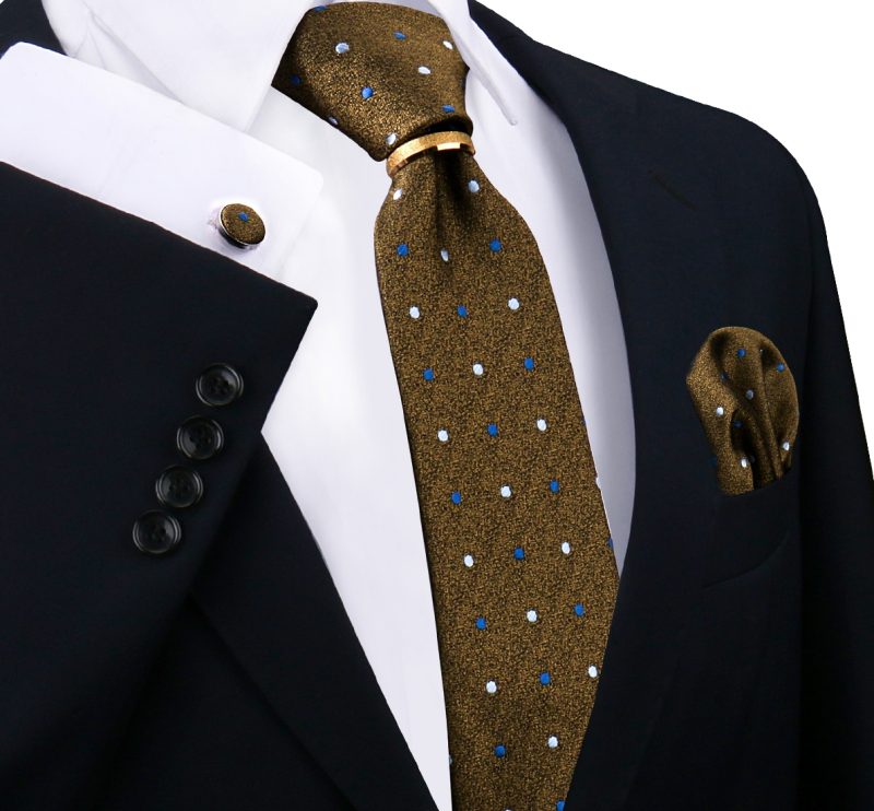 Luxury 100% Silk Tie For Mens Necktie Handkerchief Pocket Square Cufflink with Ring Brooch Set Wedding Business Ties Accessories - Image 35