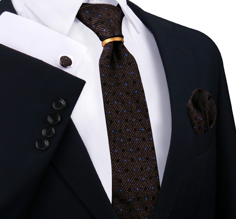 Luxury 100% Silk Tie For Mens Necktie Handkerchief Pocket Square Cufflink with Ring Brooch Set Wedding Business Ties Accessories - Image 36