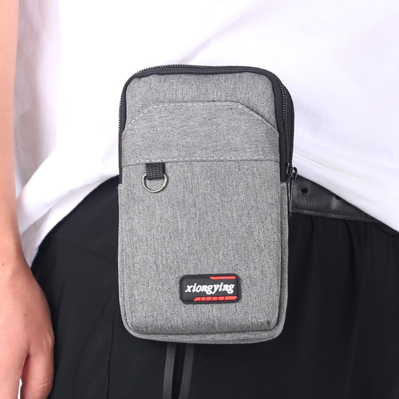 Rectangle Bag Men Shoulder Bags Vintage Style Casual Shopper Bag Single Shoulder Strap Zipper Closure Large Capacity for Outdoor