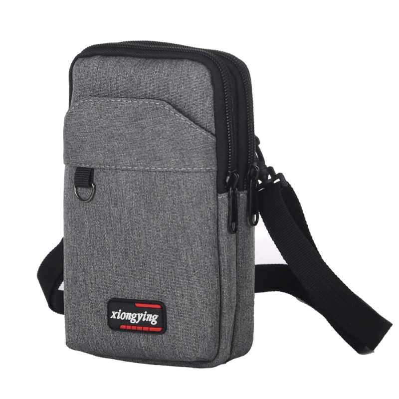 Rectangle Bag Men Shoulder Bags Vintage Style Casual Shopper Bag Single Shoulder Strap Zipper Closure Large Capacity for Outdoor - Image 3
