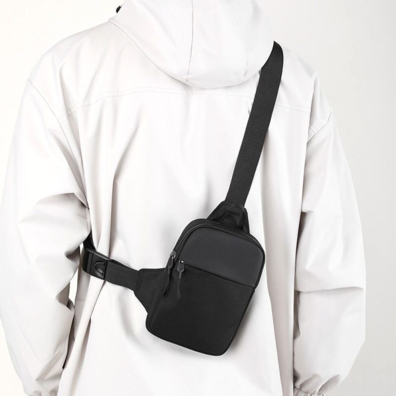 Men's Chest Bag Fashion Small Canvas Shoulder Crossbody Bags for Man Mini Cloth Sling Sport Cross Phone Male Handbag - Image 2