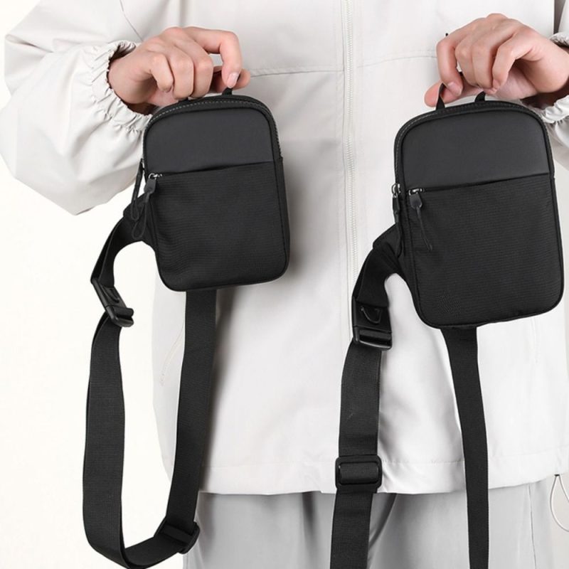 Men's Chest Bag Fashion Small Canvas Shoulder Crossbody Bags for Man Mini Cloth Sling Sport Cross Phone Male Handbag - Image 3