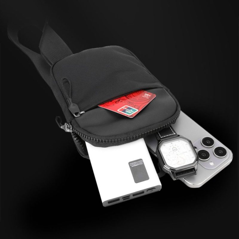 Men's Chest Bag Fashion Small Canvas Shoulder Crossbody Bags for Man Mini Cloth Sling Sport Cross Phone Male Handbag - Image 4