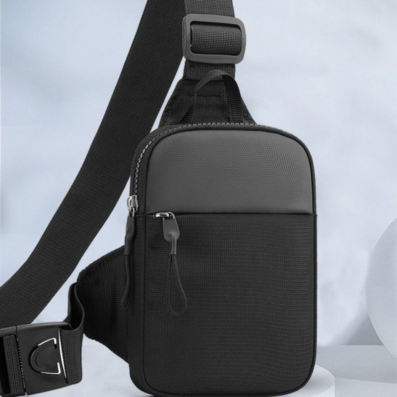 Men's Chest Bag Fashion Small Canvas Shoulder Crossbody Bags for Man Mini Cloth Sling Sport Cross Phone Male Handbag - Image 5
